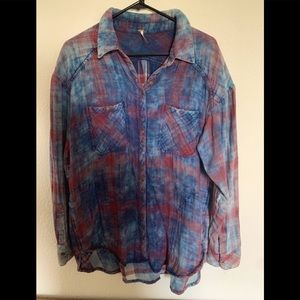 Free People flannel for fall! Defects are shown and reflected in price.